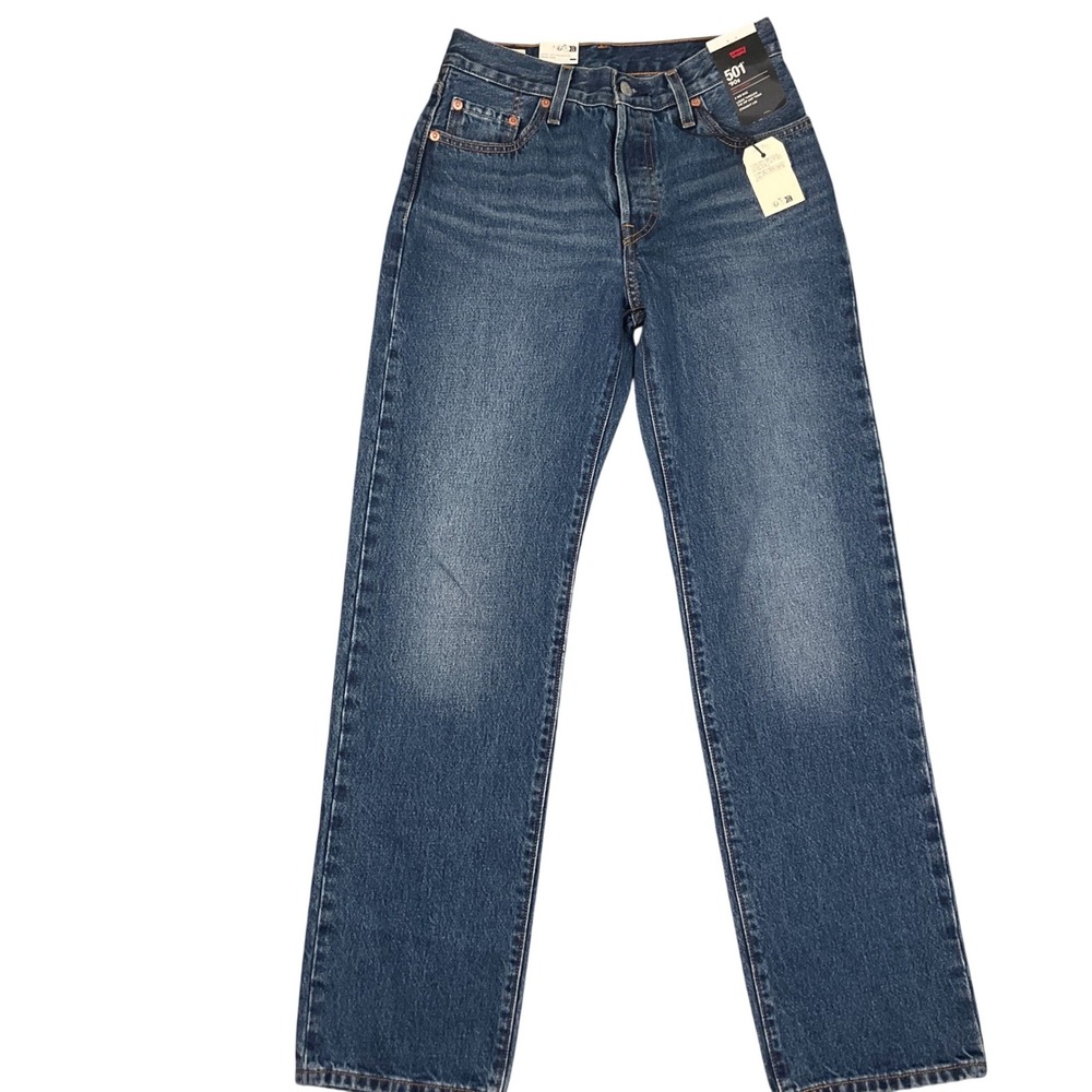 Levi's 501 Jeans Women 25 Blue 90s Button Fly Straight Leg Relaxed Fit Denim NWT